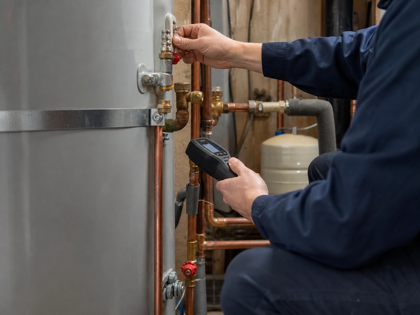 Residential water heater and plumbing equipment